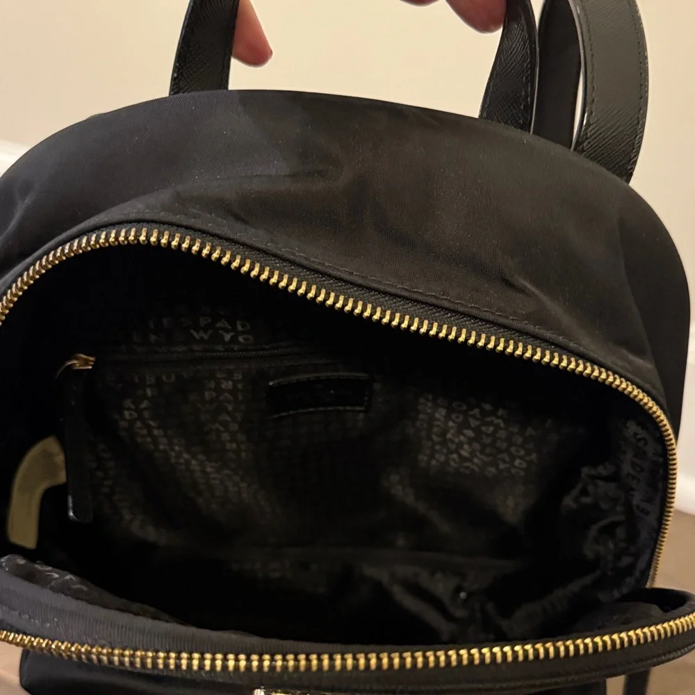 Kate Spade Black Nylon Mini Backpack Gold Hardware Small Travel Bag